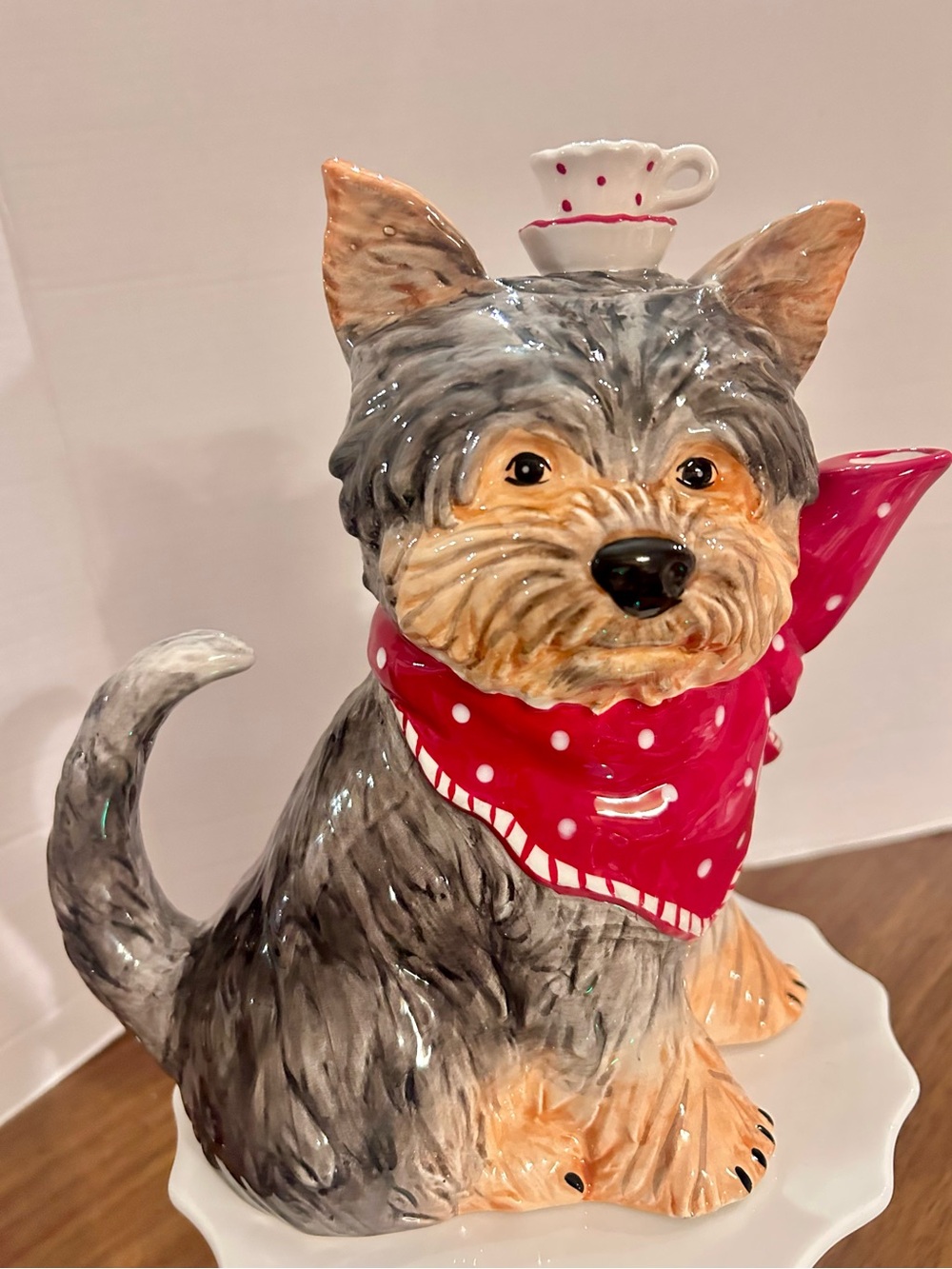 Blue Sky Clayworks Yorkshire Terrier Ceramic Teapot-2018